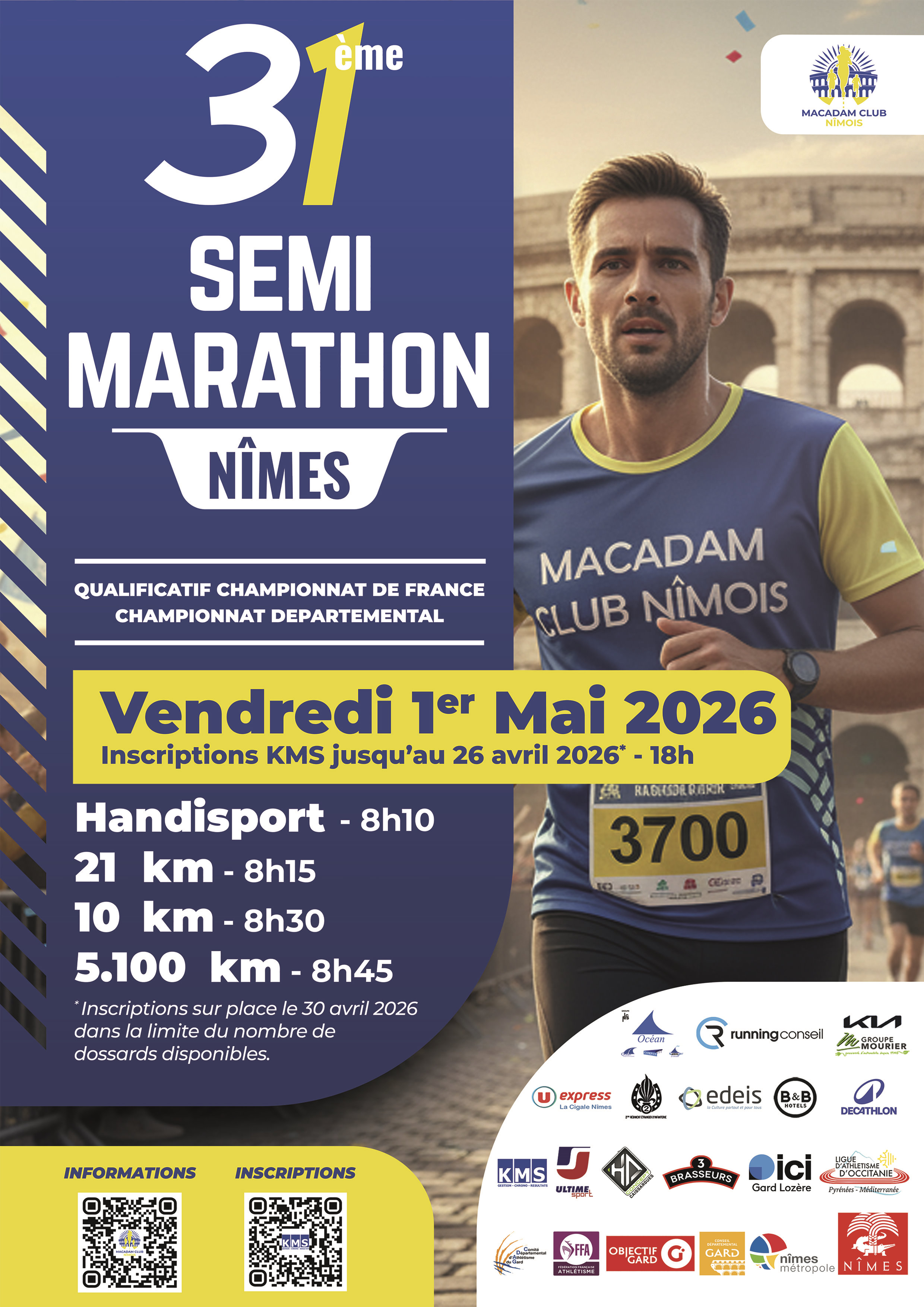 5.100Km, 10Km et Semi Marathon de Nimes